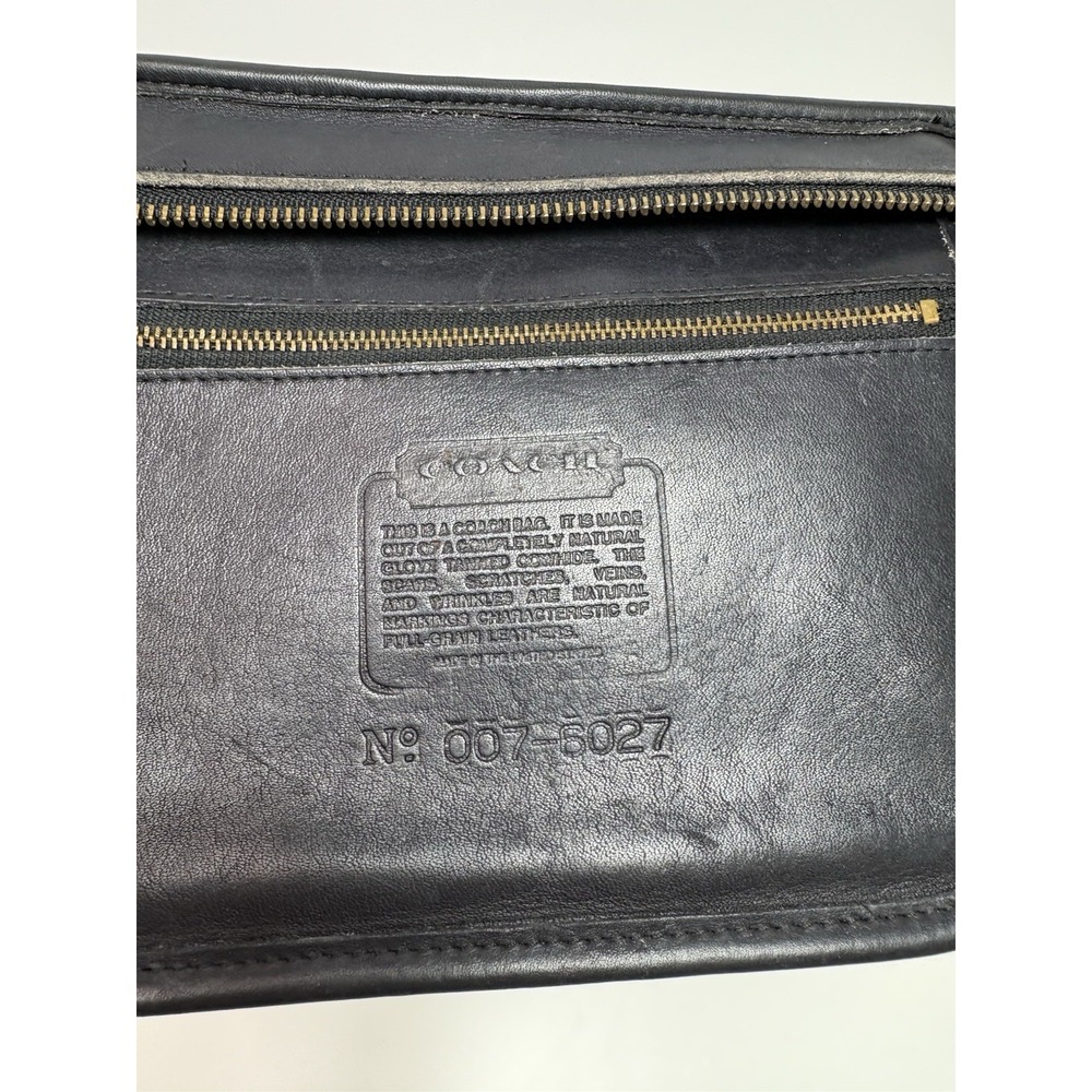 Vintage 80's Coach Swagger 9820 NYC Black Leather Crossbody‎ Shoulder Bag - Picture 11 of 15